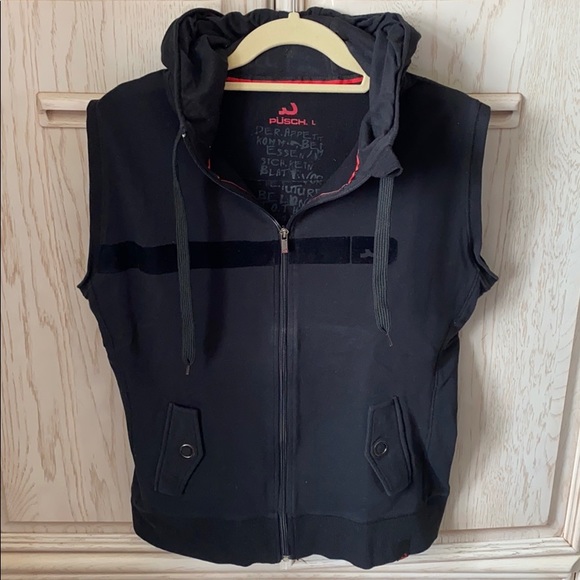 PÜSCH Zip-up Sleeveless Hooded Sweater - Picture 2 of 6